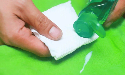 Removing aquarium glue from clothing
